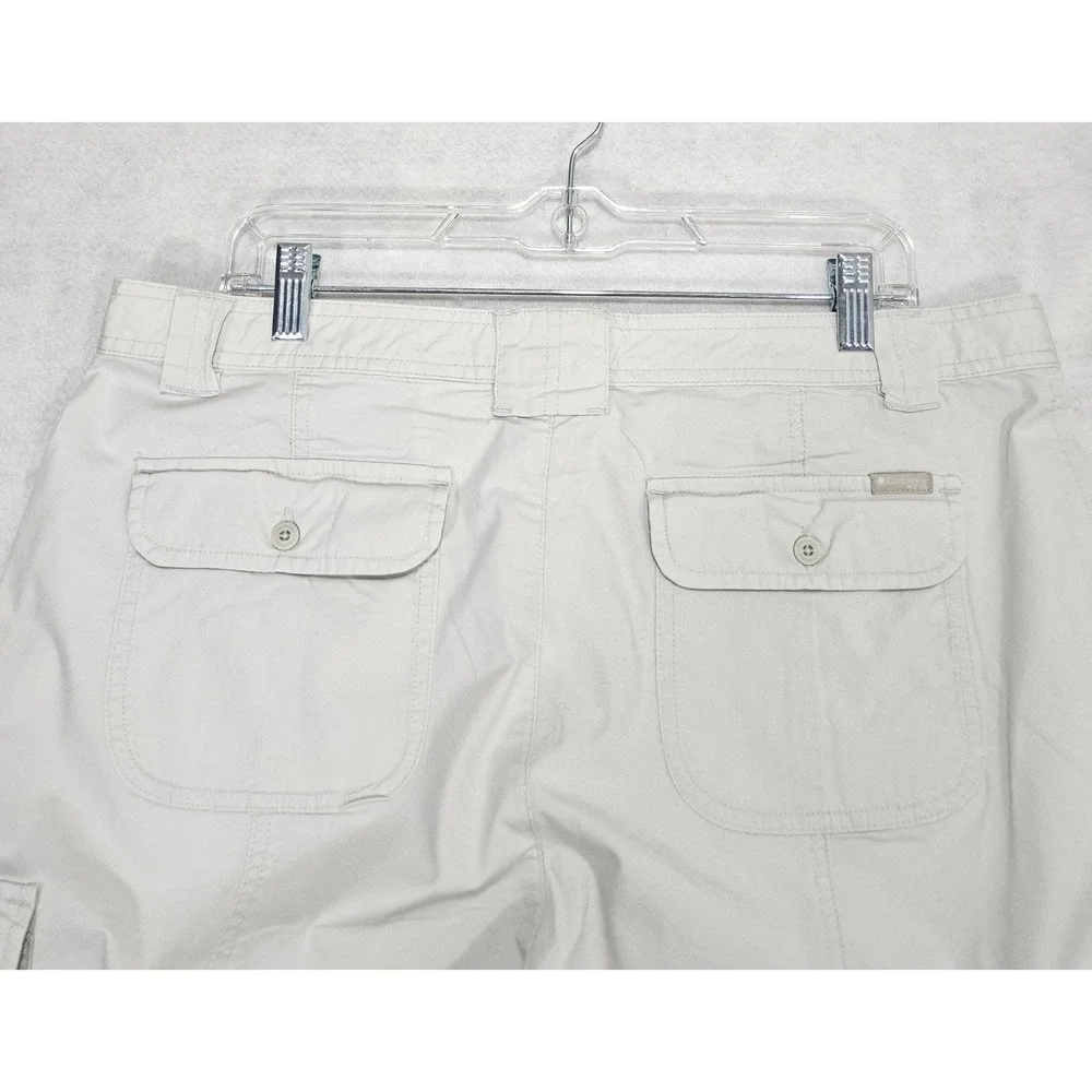 Columbia Cargo Shorts Womens 16 Bermuda Outdoor Stretch Beige XCO Khaki Hiking